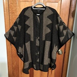 Talbots Wool Blend Poncho Cape MEDIUM